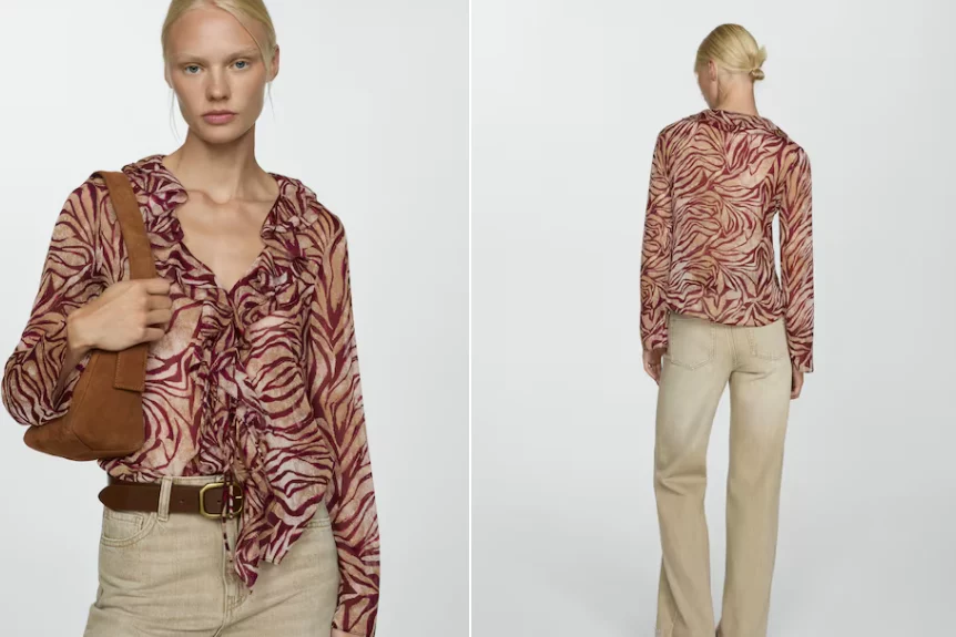 3 Blusas Estampadas De Mango, Perfectas Para Llevar A Capas Y Que Podrás Usar Durante Todo El Año