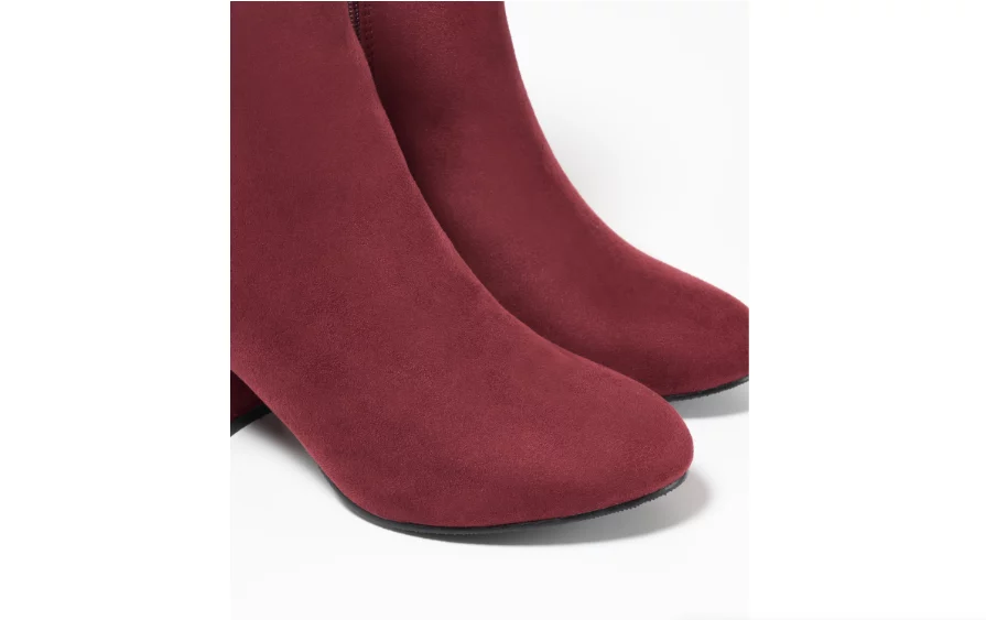 botines color burdeos a buen precio