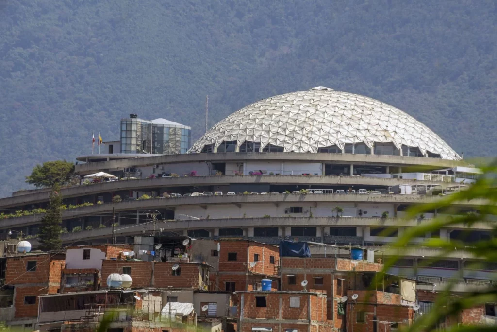 Sos Venezuela Y Un Mundo Sin Mordaza Se Unen A La Solicitud De Expulsión De Monedero De La Ucm 1 Europapress 5814620 March 2021 Caracas Distrito Capital Venezuela Helicoide Is Building In