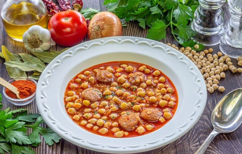 Garbanzos Con Chorizo ​​Y Jamón: Listo En Minutos