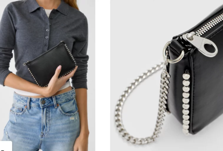 Mini bolso de mano bolitas de Stradivarius: Estilo y versatilidad en menos de 20 Euros