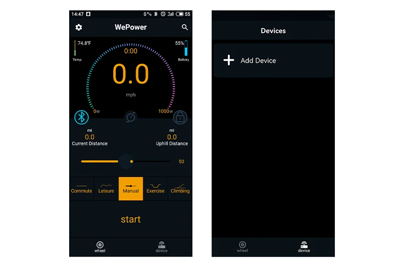 APP MÓVIL PARA EL CONTROL DE LA BICICLETA ELÉCTRICA
