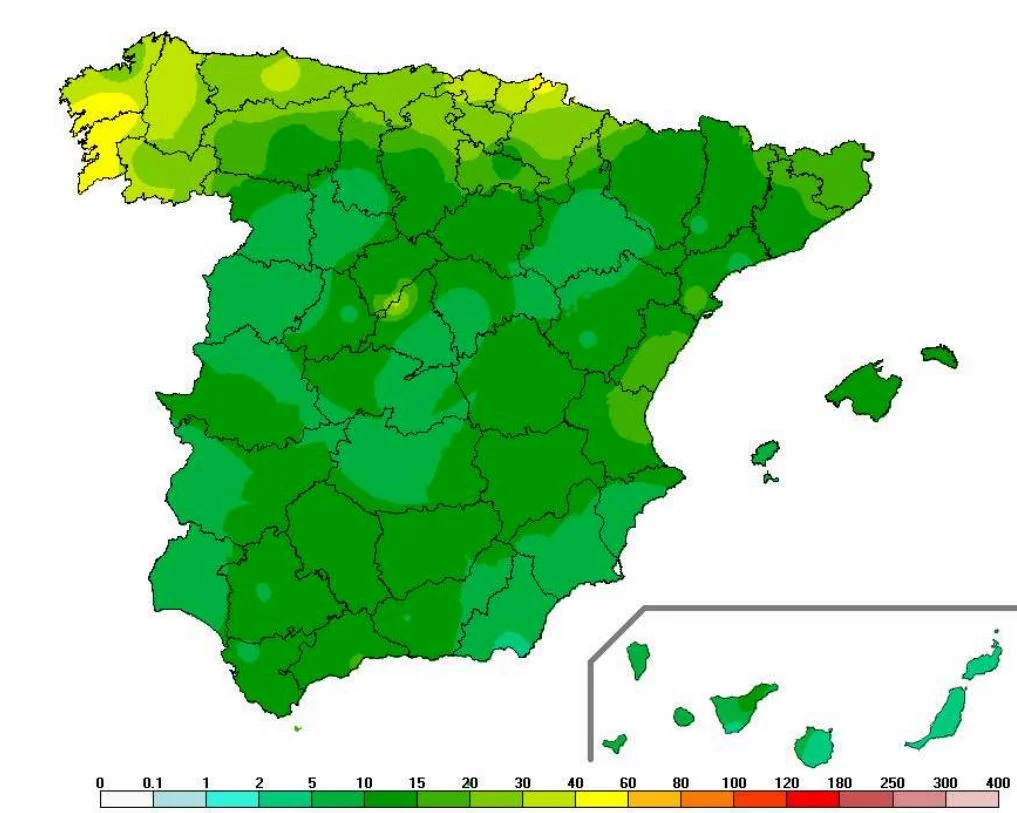 Mapa De La Aemet De Lluvias En Semana Santa De 1981 A 2015