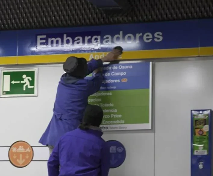 Modificación Del Nombre De Una Parada Del Metro De Madrid Por La Manifestación Por La Vivienda