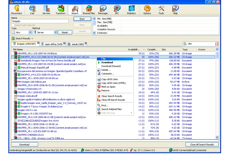 EDONKEY, EL ANTECESOR DE EMULE