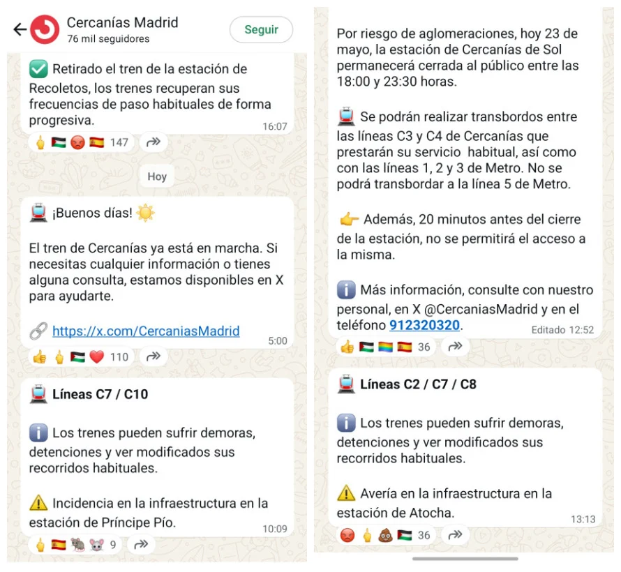 Notificaciones Del Grupo De Whatsapp De Renfe