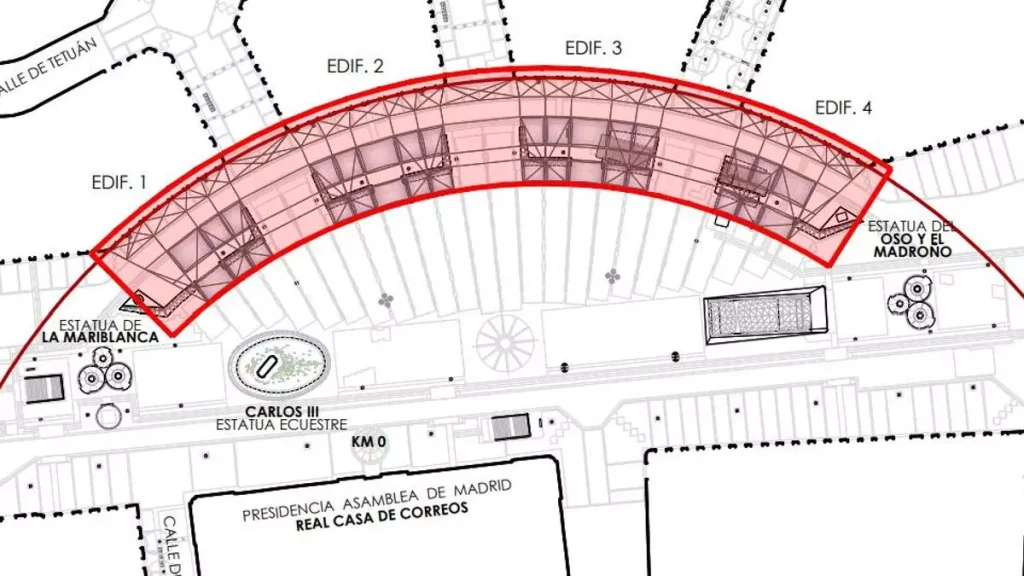 Madrid Cambia Los Árboles Por Toldos De Millón Y Medio De Euros En La Puerta Del Sol 1 Plano Toldos Puerta Del Sol Madrid
