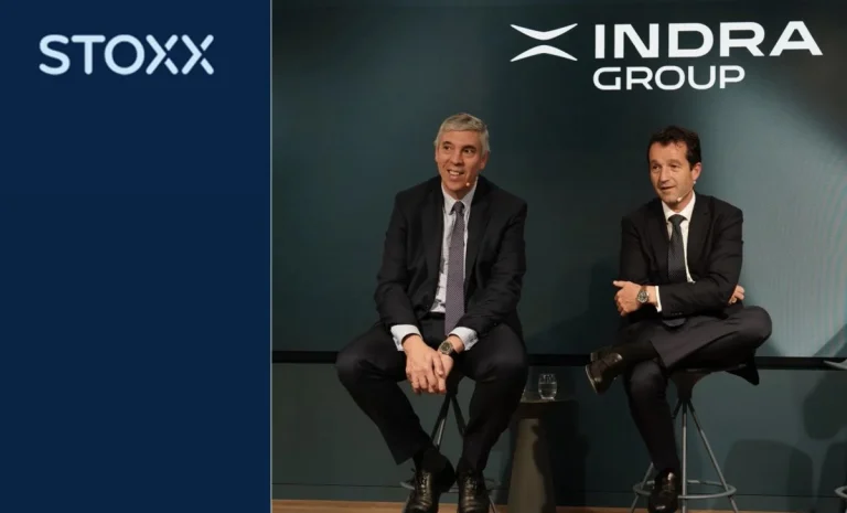 Indra se estrena en el Stoxx 600 situándose entre las diez firmas más alcistas