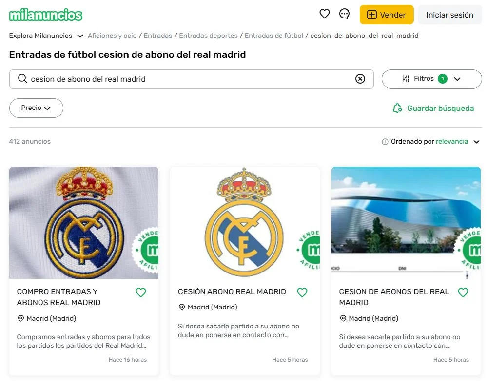 El Real Madrid Atemoriza A Socios Que Prestan Su Abono Pese A Que Es Transferible: «Me Insinuó Que Los Vendía» 1 Mil Anuncios Socios Real Madrid Abonos