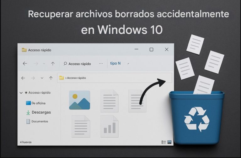 Recuperar archivos borrados accidentalmente en Windows 10