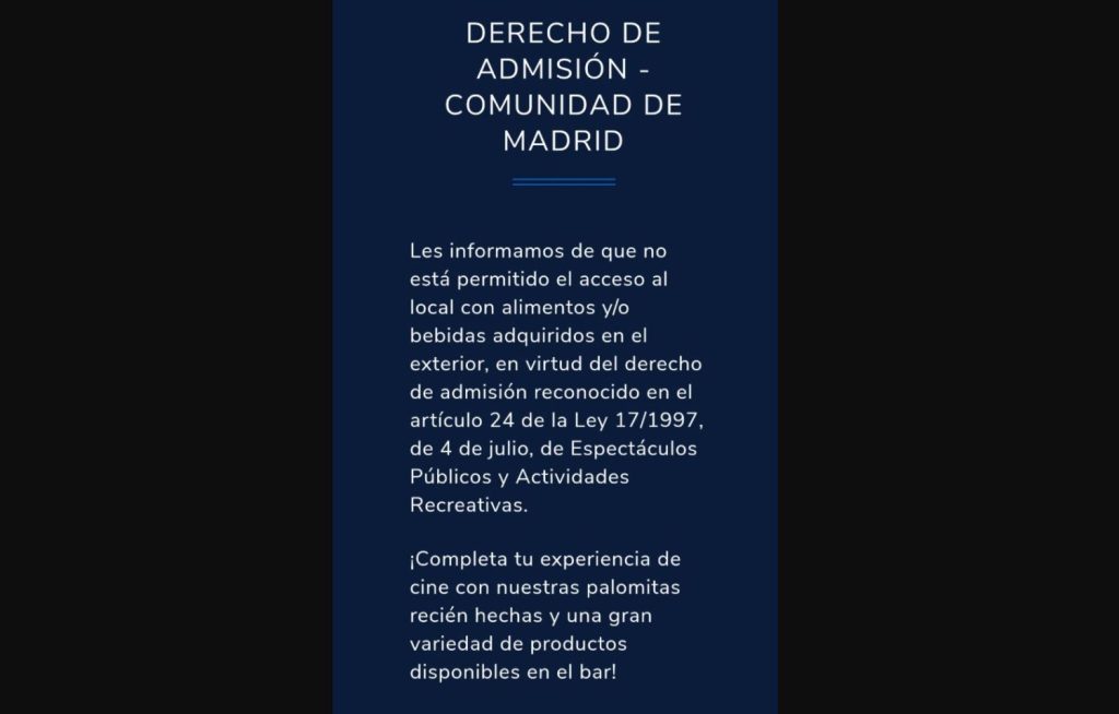 Las Prácticas Abusivas De Cinesa Y Yelmo Cines Ya Tienen Consecuencias: «No Dejaron Pasar A Mi Hija Con Una Piruleta» 3 Cinesa Derecho De Admision