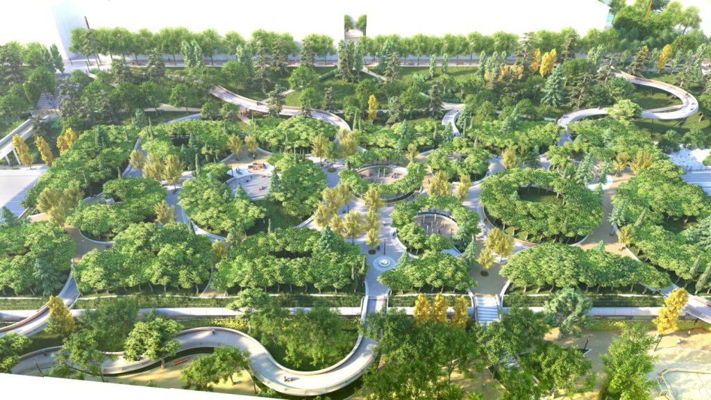 Ciudad Lineal Y Ventas Claman Contra El Nuevo Parque De 80 Millones En La M-30: «No Es Un Parque» 3 Recreación Del Parque Ventas En La M-30 Entre Salamanca Y Ciudad Lineal