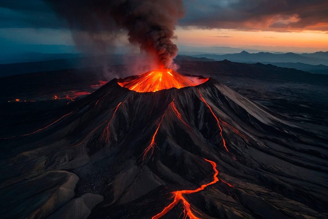 PRIMERA ERUPCIÓN DEL VOLCÁN EN LA HISTORIA DE LA INVESTIGACIÓN