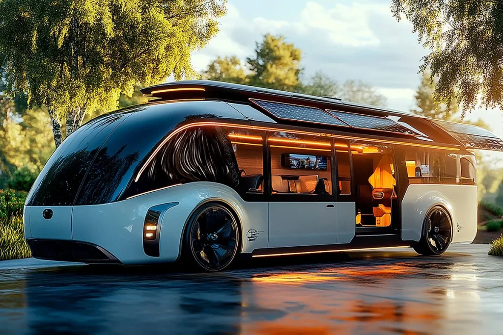 Un Autobús Para Enfocarse En Un Referente De La Movilidad Autónoma